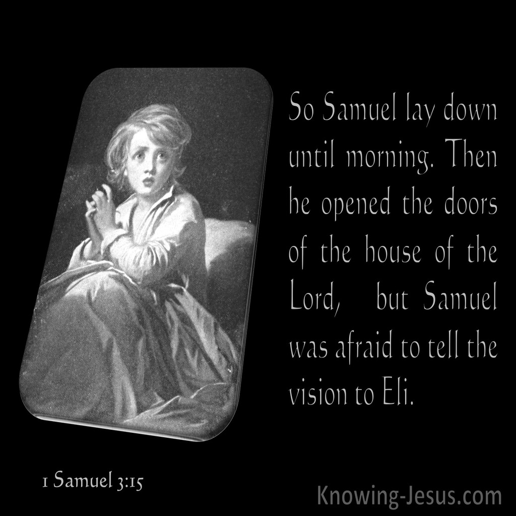 1 Samuel 3:15 Samuel Lay Down Until The Morning (black)